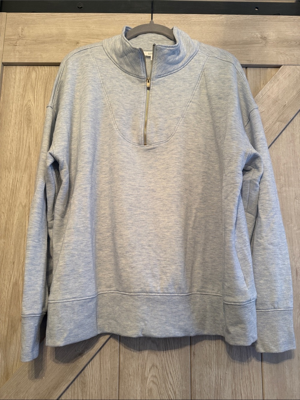 Haven Well Within Light Gray Quarter Zip Pullover Sweatshirt